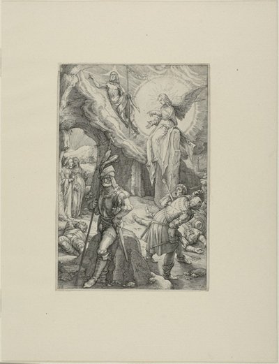 Opstandelsen, plade tolv fra The Passion of Christ af Hendrick Goltzius