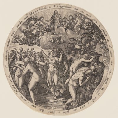 Adskillelsen mellem de velsignede og de fordømte af Hendrick Goltzius