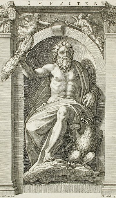 Serien af antikke guder af Hendrick Goltzius