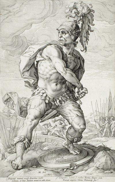 Titus Manlius Torquatus af Hendrick Goltzius
