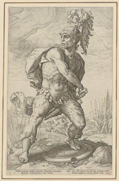 Titus Manlius Torquatus, side 5 i serien »Romerske helte« af Hendrick Goltzius