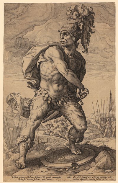 Titus Manlius Torquatus, side 5 i serien »Romerske helte« af Hendrick Goltzius