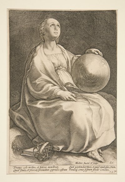 Urania, tavle 9 fra serien »De ni muser« af Hendrick Goltzius