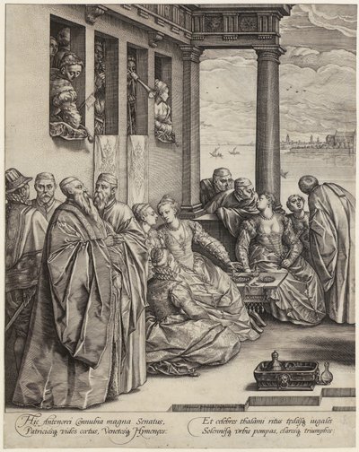 Et venetiansk bryllup [venstre side] af Hendrick Goltzius