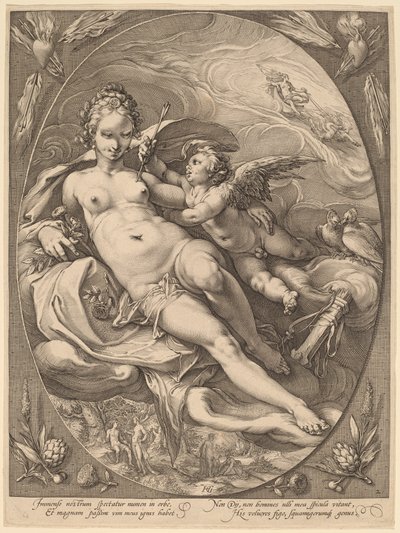 Venus og Amor af Hendrick Goltzius