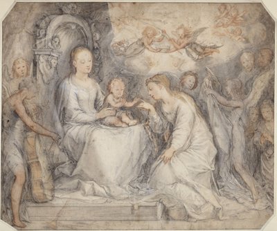 Den hellige Katarinas bryllup af Hendrick Goltzius