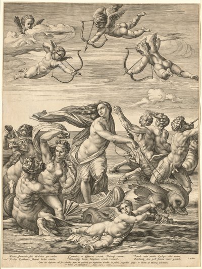 Galateas triumf af Hendrick Goltzius after Raphael