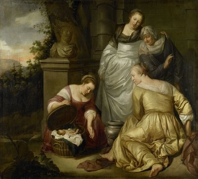 Erichthonius fundet af Cecrops døtre af Hendrick Heerschop