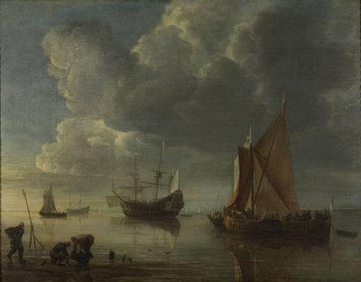 Et stille hav, 1655-1657 af Hendrick Jacobsz. Dubbels