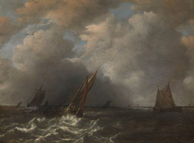 Storm på Meuse-floden af Hendrick Martensz. Sorgh
