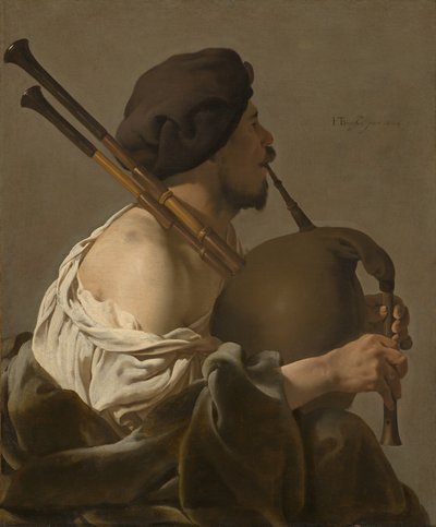 Sækkepibespiller af Hendrick ter Brugghen