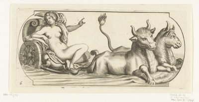 Europa på en vogn Nouveau Livre des Dieux et Deeßes De la Marine Bouckje of Sea Gods and Goddesses (serietitel) af Hendrick de Keyser (I)