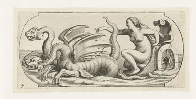 Gudinde på en vogn Nouveau Livre des Dieux et Deeßes De la Marine Bouckje of Sea Gods and Goddesses (serietitel) af Hendrick de Keyser (I)