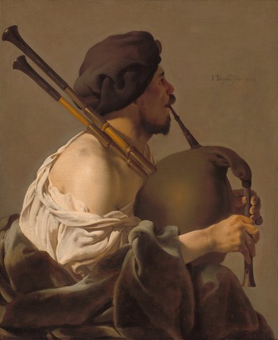 Sækkepibespiller, 1624. af Hendrick ter Brugghen