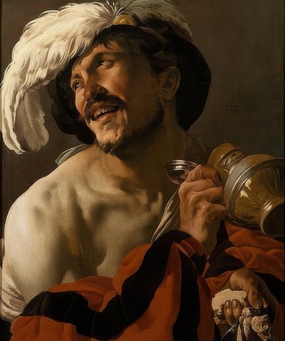 Den glade drikker. 1625 af Hendrick ter Brugghen