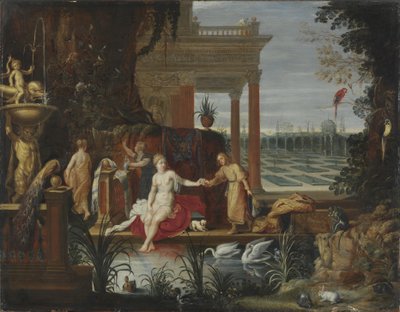 Bathsheba i badet modtog brevet fra kong David, ca. 1600 af Hendrick van Balen