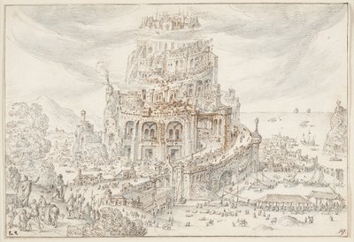 Babels tårn af Hendrick van Cleve III