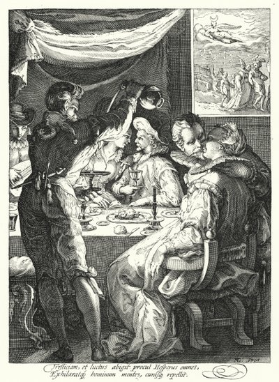 Aften (gravering) af Hendrik (after) Goltzius