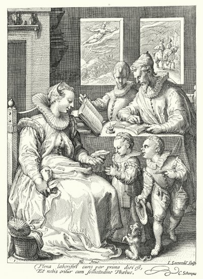 Morgen (gravering) af Hendrik (after) Goltzius