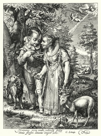 Fjeder (gravering) af Hendrik (after) Goltzius