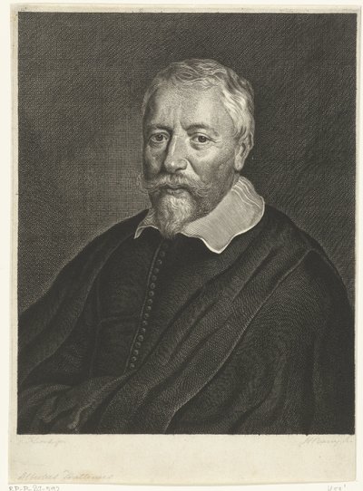 Portræt af Albertus Huttenus af Hendrik Bary