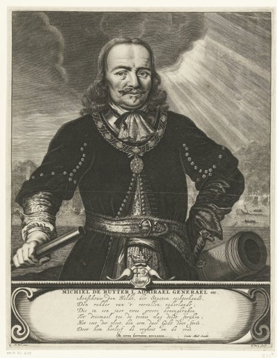 Portræt af Michiel Adriaansz. de Ruyter af Hendrik Bary