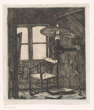 Kunstnerens atelier i sin mors hus af Hendrik Chabot