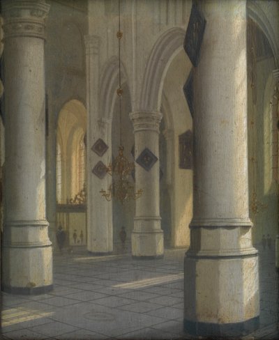 Interiør af en kirke, ca. 1655 (olie på panel) af Hendrik Cornelisz. van Vliet
