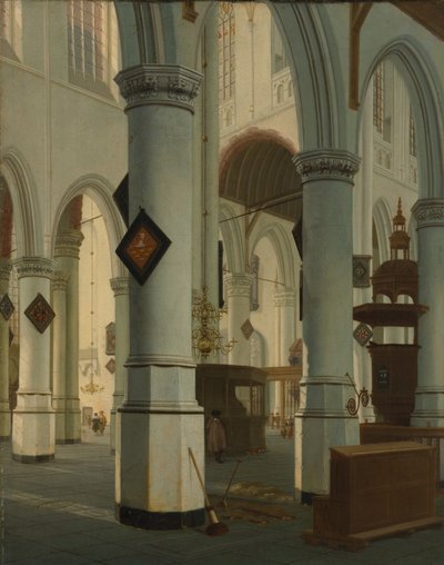 Interiør af den gamle kirke, Delft, 1660. af Hendrik Cornelisz. van Vliet