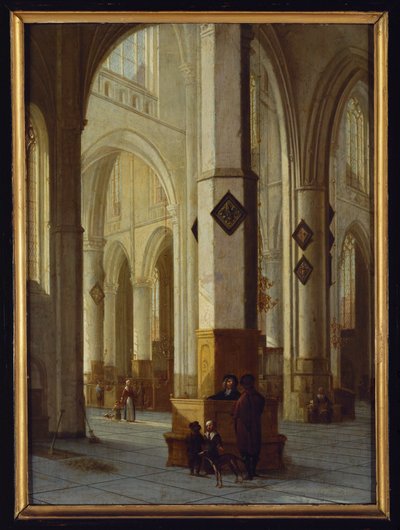 Interiør af Sankt Bavons kirke (maleri på lærred) af Hendrik Cornelisz. van Vliet