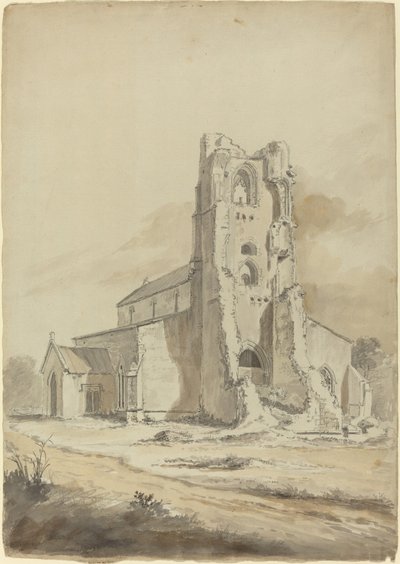 Ødelagt kirke af Hendrik Frans de Cort