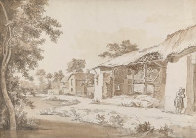 Ruineret gård nær Coombe ved Gittisham i Devonshire, tre mil fra Honiton, Devon af Hendrik Frans de Cort
