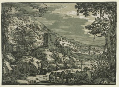 arkadiske landskab, ca. 1615. af Hendrik Goltzius