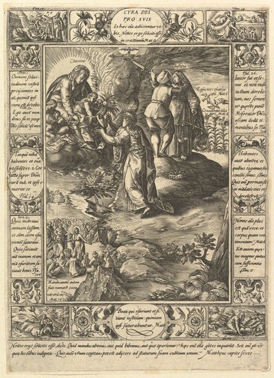 Cura Dei Pro Suis, fra allegorier for den kristne tro, fra kristne og profane allegorier. af Hendrik Goltzius