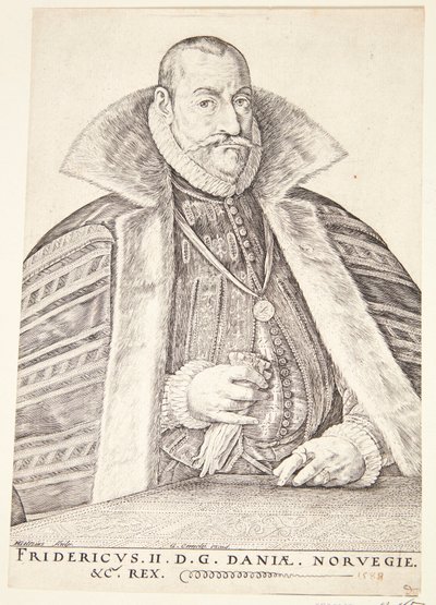 Danish: Frederik II, konge af Danmark og Norge af Hendrik Goltzius