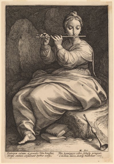 Euterpe af Hendrik Goltzius