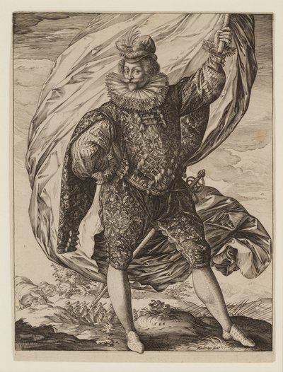 Flagbærer Gerrit Pieters Ruicharer af Hendrik Goltzius