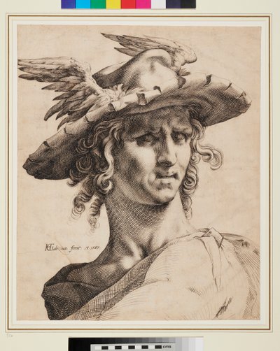 Head of Mercury af Hendrik Goltzius