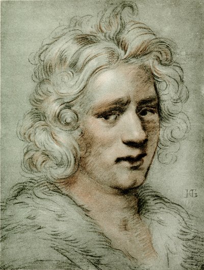 Hovedstudie af en ung mand af Hendrik Goltzius