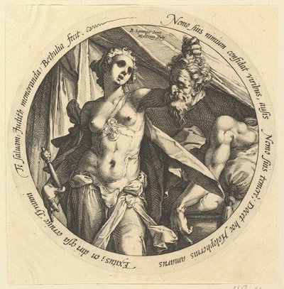 Judith med hovedet af Holofernes, ca. 1585. af Hendrik Goltzius