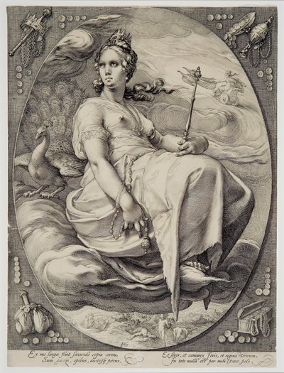 Juno (fra de fire guddomme) af Hendrik Goltzius