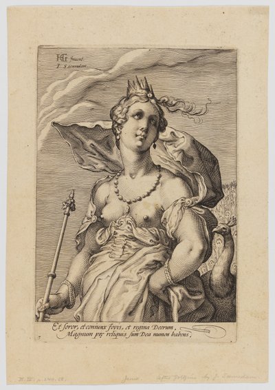 Juno, fra de tre gudinder af Hendrik Goltzius