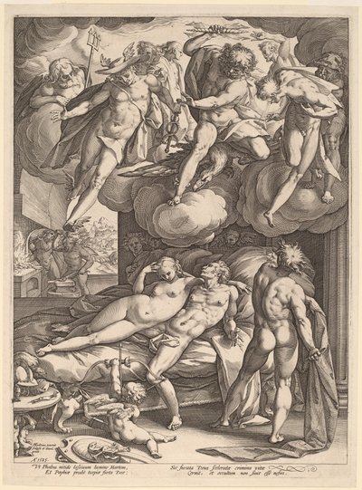 Mars og Venus overrasket af Vulcan af Hendrik Goltzius