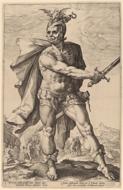 Mucius Scaevola af Hendrik Goltzius