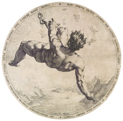 Phaethon fra serien om de fire skændere af Hendrik Goltzius