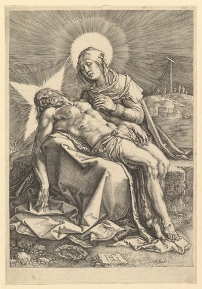 Pietà, 1596. af Hendrik Goltzius