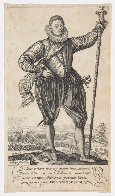 Geddebærer, mod højre, 1583 af Hendrik Goltzius