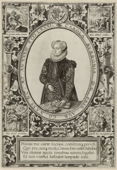 Portræt af Charlotte af Bourbon, 1581 af Hendrik Goltzius