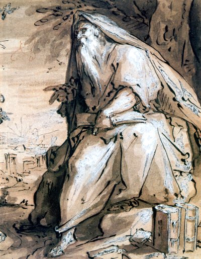 Profet, c1600 af Hendrik Goltzius