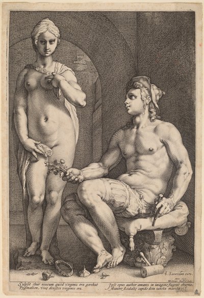 Pygmalion og Galatea af Hendrik Goltzius